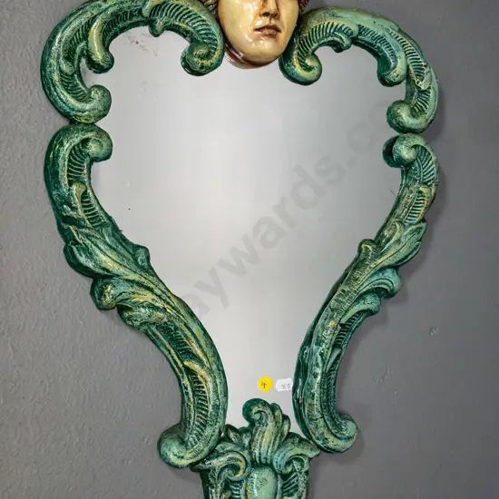 Donna Demente - ornate composite framed wall mirror H-580 W-390