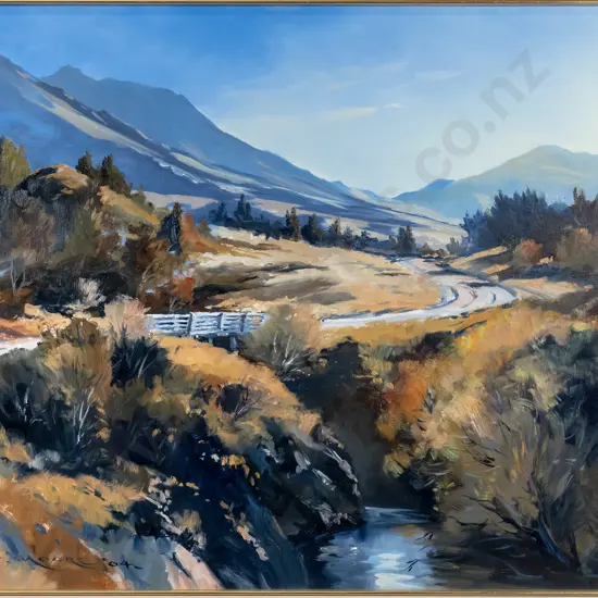 W F Moore '04 -framed oil "Autumn Morning Dansey's Pass H-490 -640