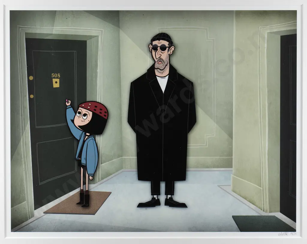 unknown artist - framed ltd edition print "Leon" H-250 W-330 Image 1++