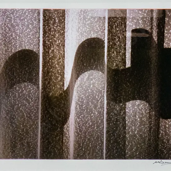 Matheson Beaumont - framed photograph - light on curtain H-240 W-350