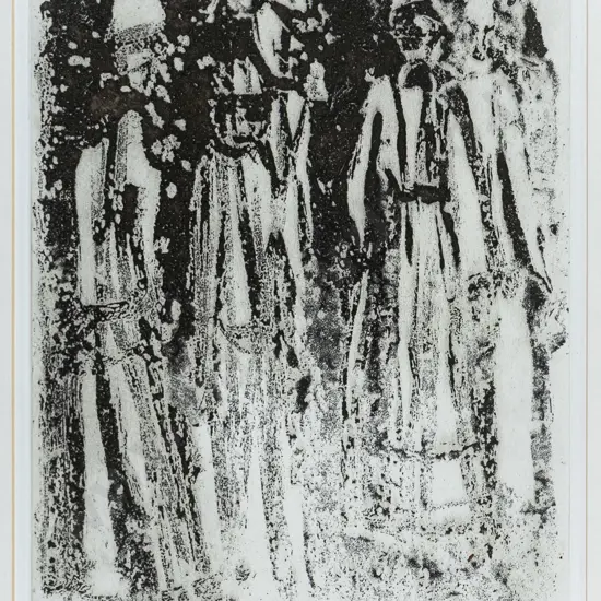 Sue Johnson '79 - framed ltd edition IMP - abstract H-250 W-180 (slight foxing to surround)
