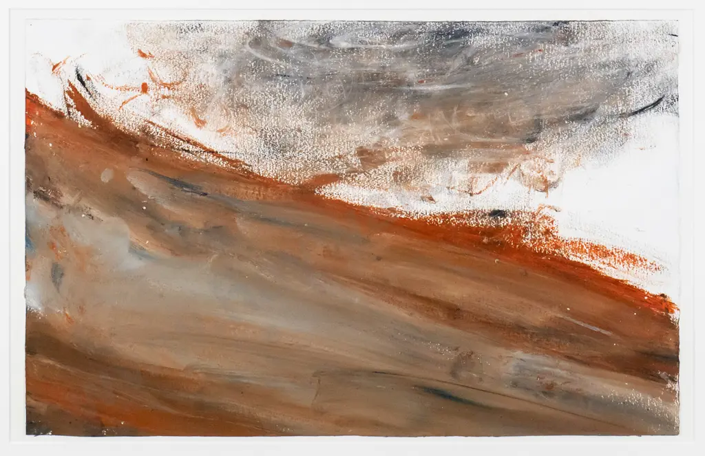 Jeffrey Harris 1999 - framed mixed media "Memory of Central Otago" H-320 W-510 Image 1++