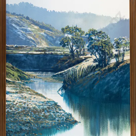 Graham Brinsley '04 - framed oil "Catlins" H-430 W-340