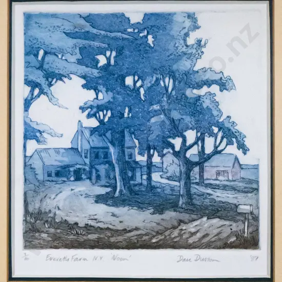 Dan Duston '87 - framed ltd edition print 3/10 " Everetts Farm NY - Noon" H-170 W-170