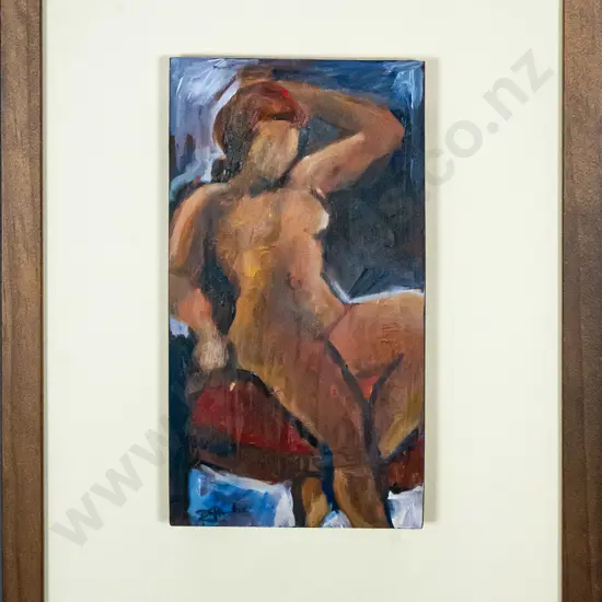 Denise Hunter - framed oil "Amber" H-230 W-125