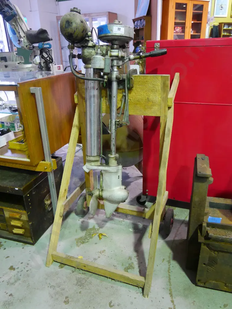restorer's Seagull motor and stand Image 1++