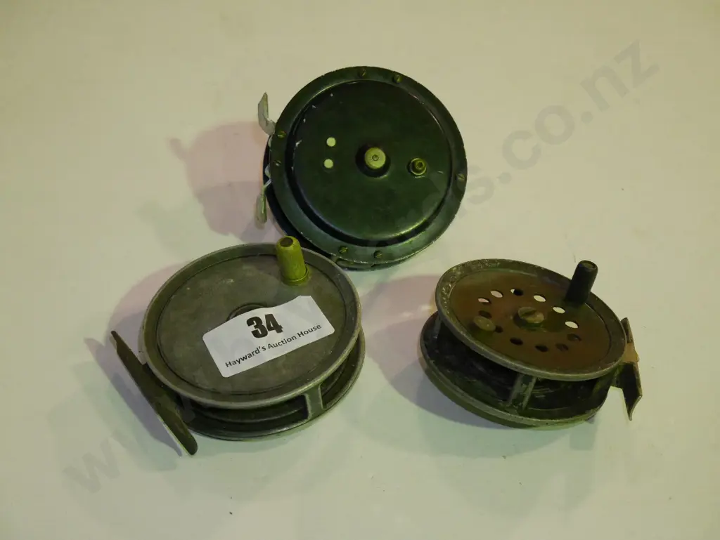 3x vintage fly reels Image 1++