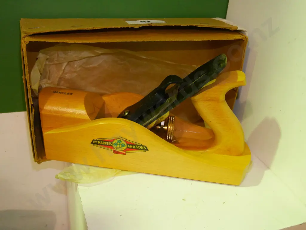 boxed Marples and Sons Shamrock wooden hand plane Image 1++