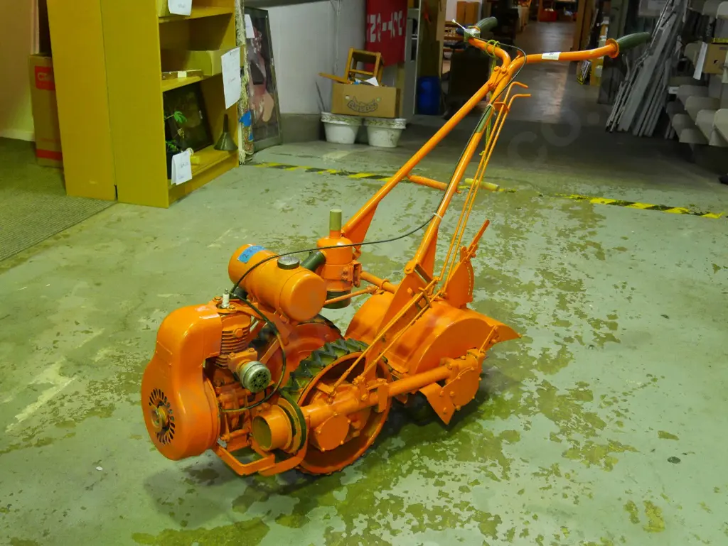 restored vintage rotary hoe - has small oil leak Image 1++