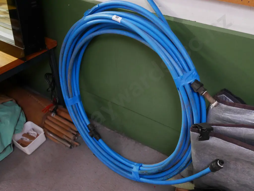 blue plastic irrigation pipe Image 1++