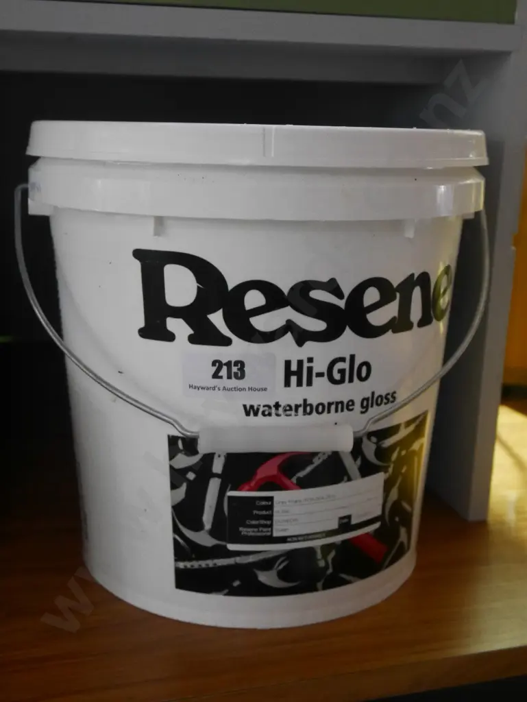 10L pail of Resene Hydro Water Gloss exterior paint - Grey Friars Image 1++