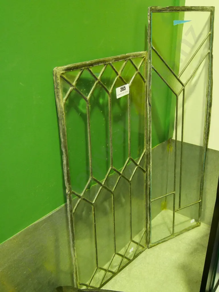 2x leadlight window panes Image 1++