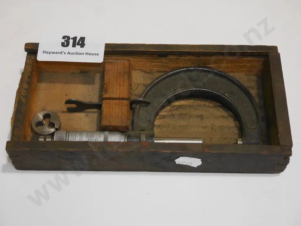 wood cased micrometer Image 1++