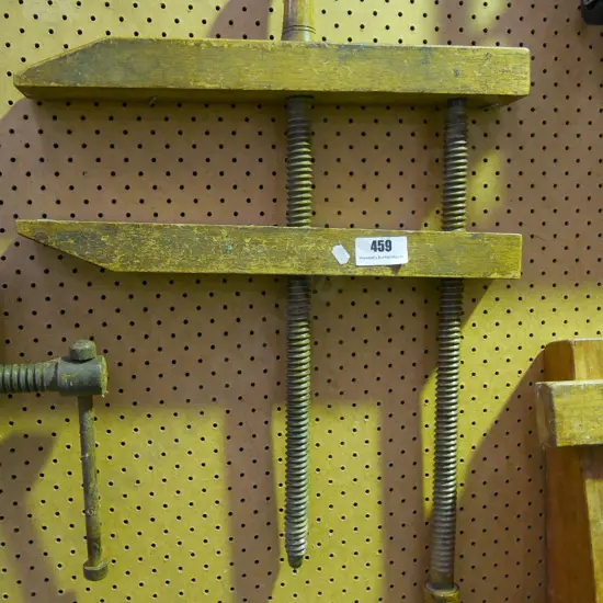 large wooden clamp