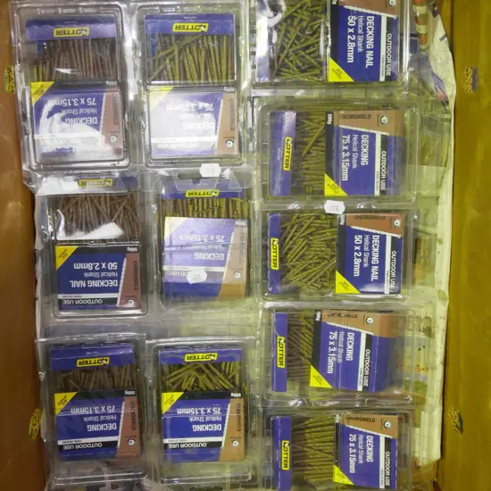 box; decking nails