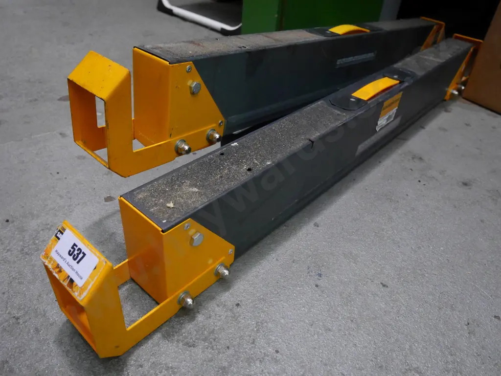 pair of Tough Built metal collapsable saw horses - 1 needs repair Image 1++