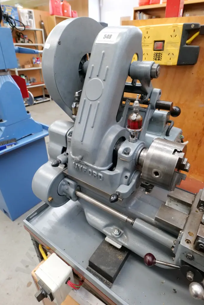 Myford  fully restored engineer's lathe with homemade stand with box of cutting tools and accessories Image 1++