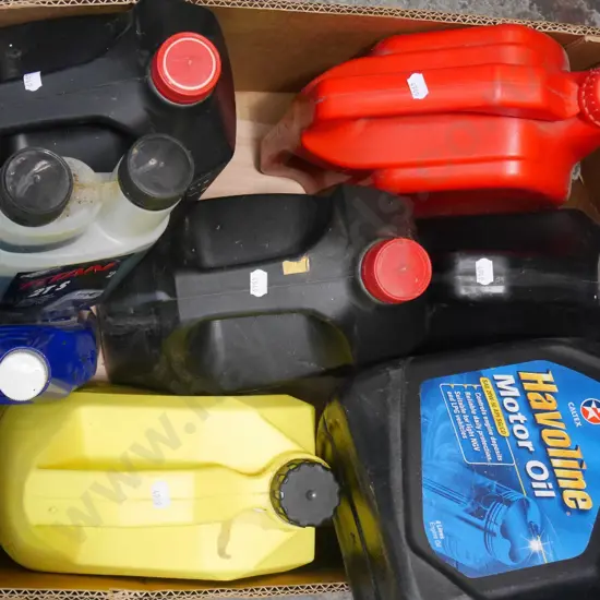 box of various oils