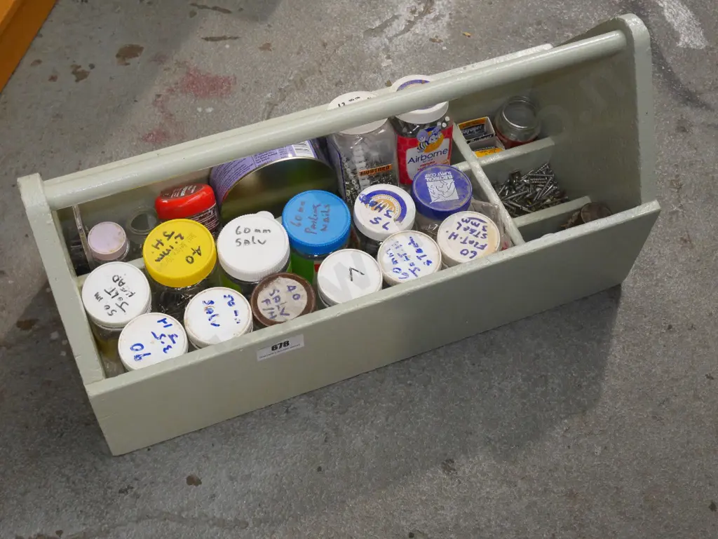 wooden box of nails and panel pins Image 1++