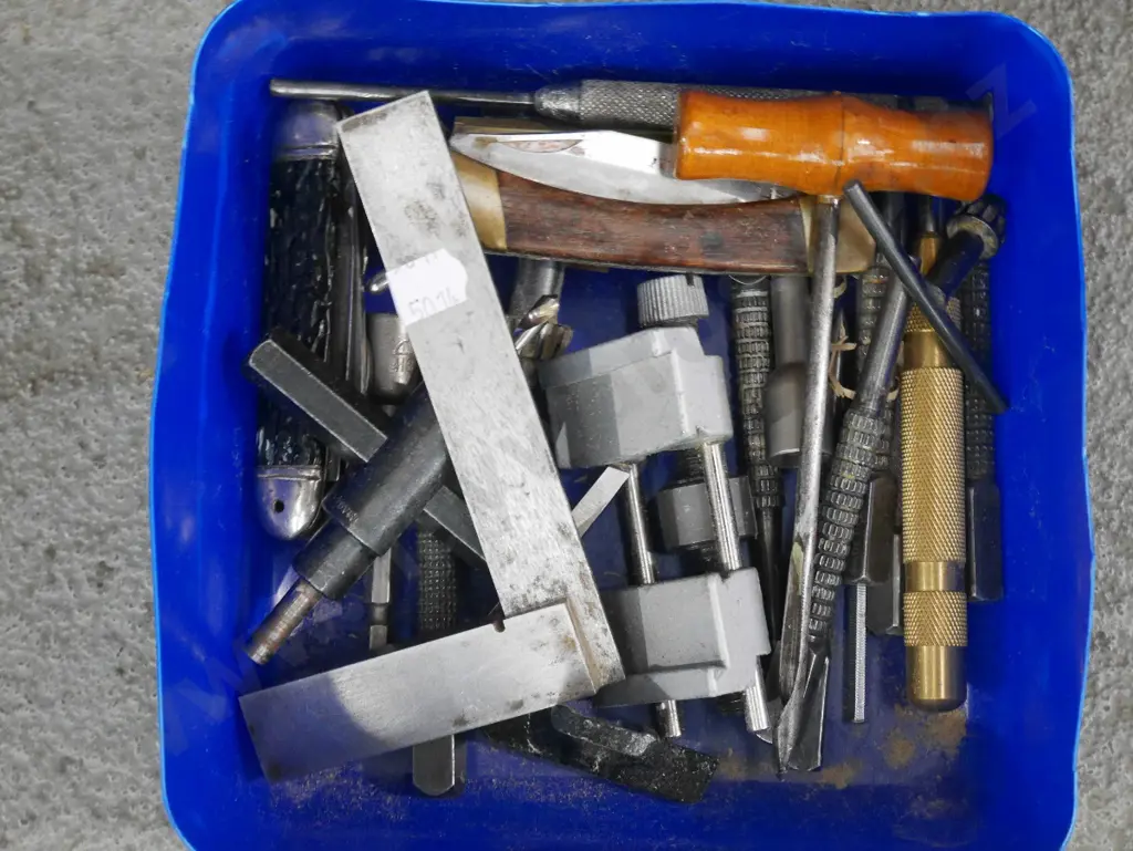 allsorts; small engineers squares, punches, pocket knife etc Image 1++