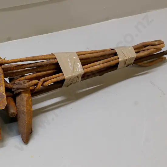 bundle of vintage forge / blacksmith's tools