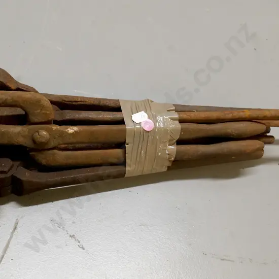 bundle of vintage forge / blacksmith's tools