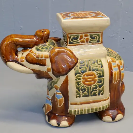 ceramic elephant pot stand H-280 L-340