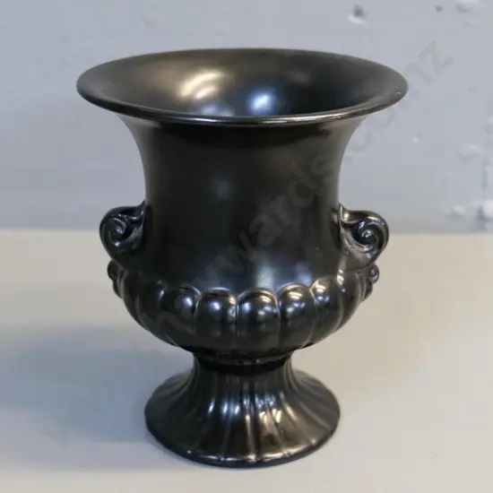black glaze Crown Lynn urn vase No. 608 H-170 W-140