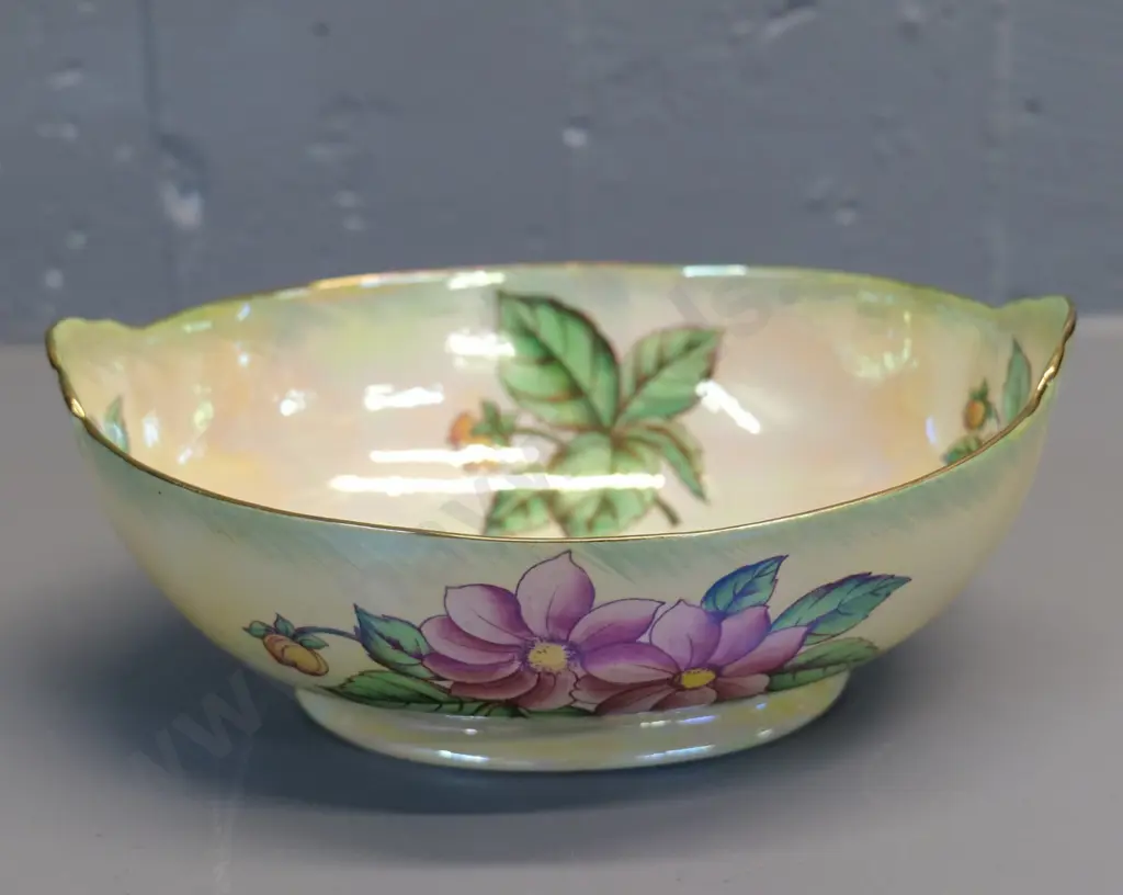 Maling Dahlia pattern lustre glaze bowl H-100 L-245 Image 1++