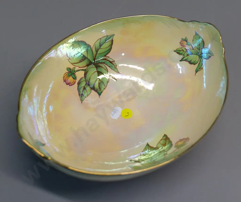 Maling Dahlia pattern lustre glaze bowl H-100 L-245 Image 1++
