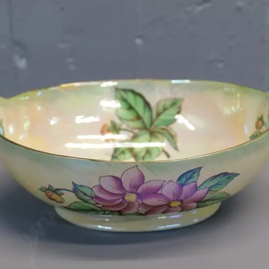 Maling Dahlia pattern lustre glaze bowl H-100 L-245