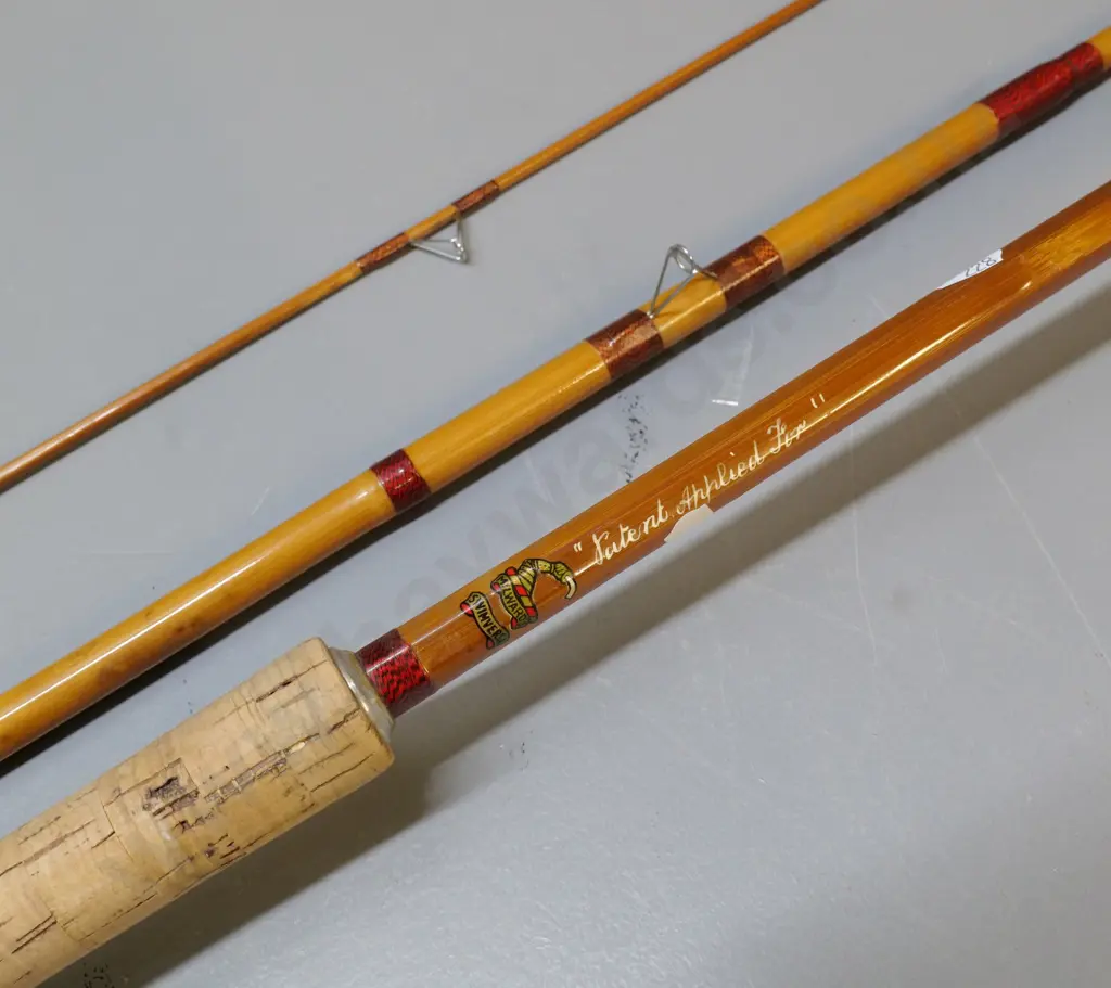 3-piece split cane Milwards Swimversa 12' fishing rod Image 1++