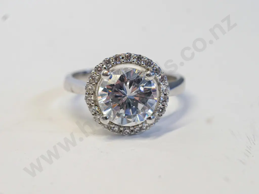 cz dress ring stamped 925 Image 1++