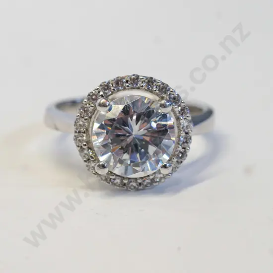 cz dress ring stamped 925