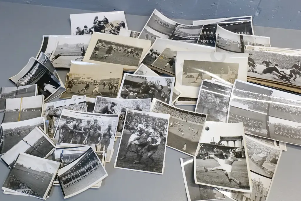 large number of rugby photographs - photographer(s) unknown, only a few have information on back, varying condition Image 1++