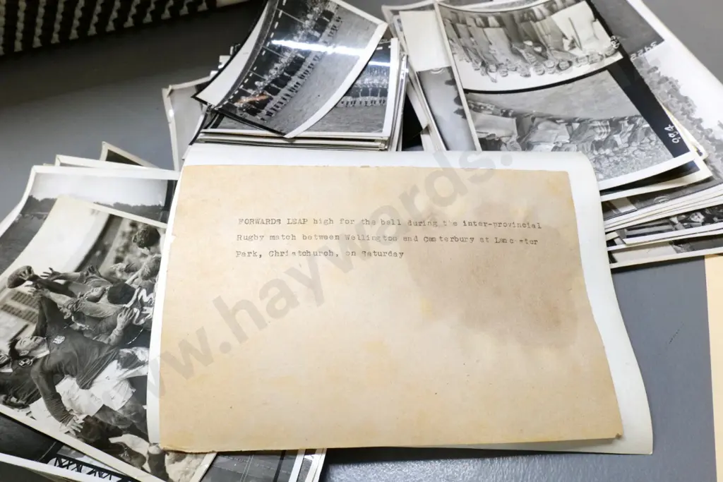 large number of rugby photographs - photographer(s) unknown, only a few have information on back, varying condition Image 1++