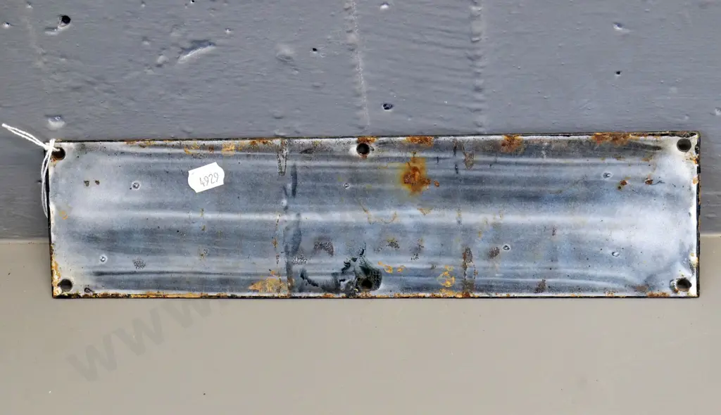 small enamel on metal sign - "Postal Note Office" has 53a in bottom corner - a bit of enamel loss H75 W305 Image 1++