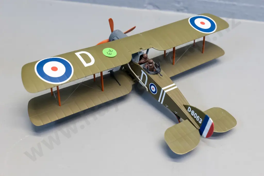 Corgi 1:48 die-cast RAF F2B Bristol WW1 fighter with plastic stand &  limited edition certificate card Image 1++