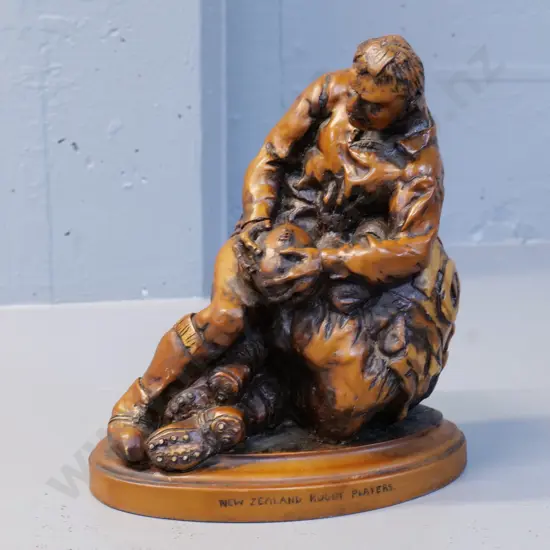 composite figurine - "New Zealand Rugby Players" H-220 W-200