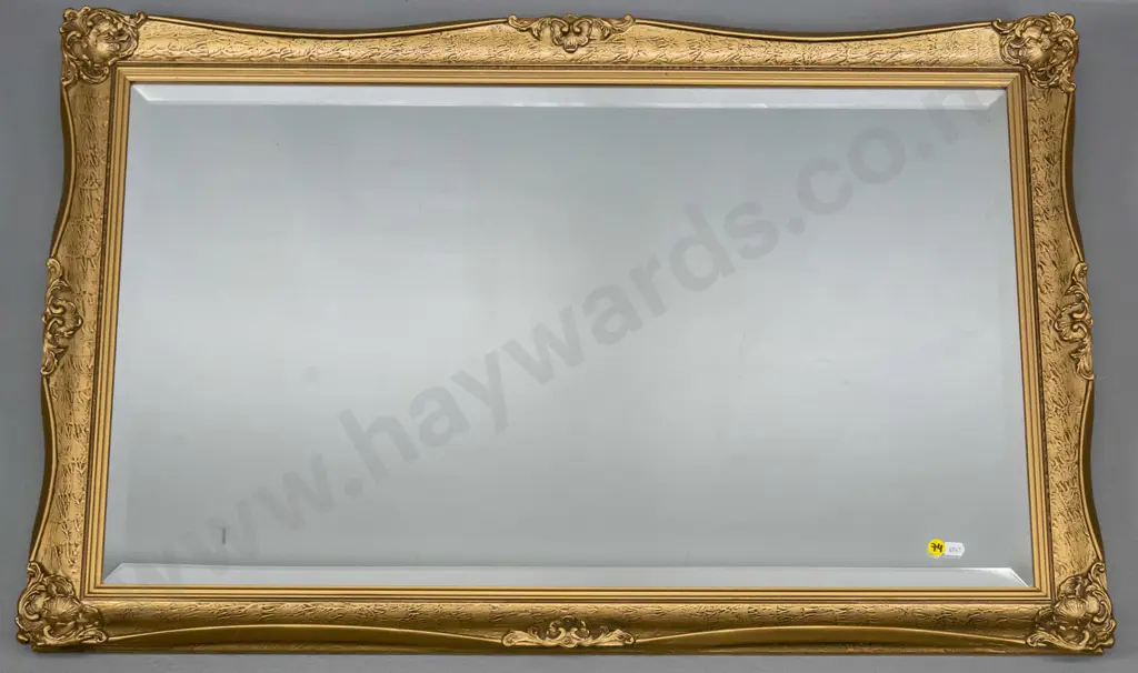 gilt framed bevelled edge mirror H-560 W-860 Image 1++