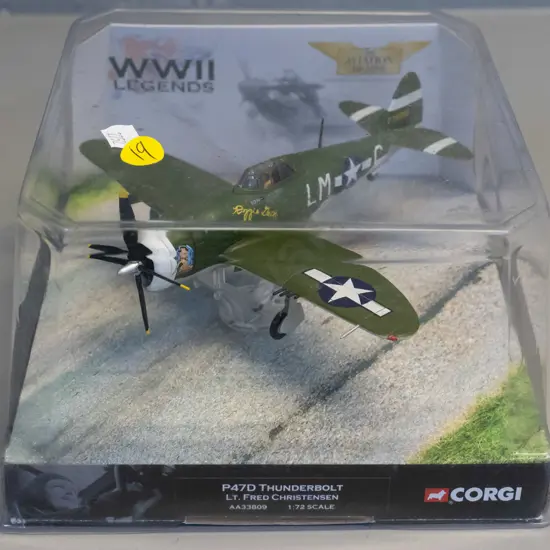 Corgi 1:72 die-cast USAF P47D Thunderbolt fighter in original packaging