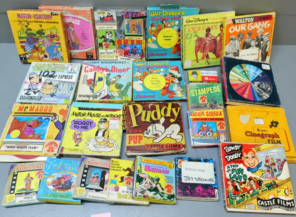 assorted 8mm films on 3" & 5" reels - cartoons and children's shows Image 1++