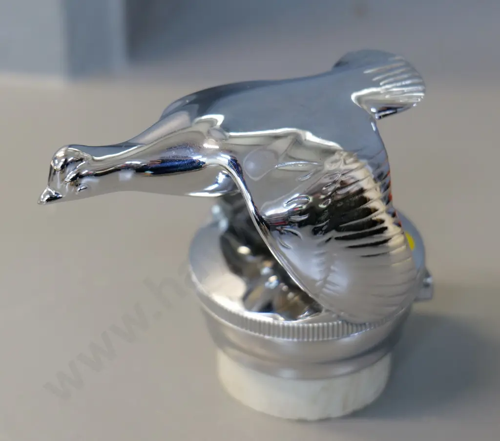 (reproduction) chrome quail car mascot - 1930 Ford Model A? H100 L-130 Image 1++
