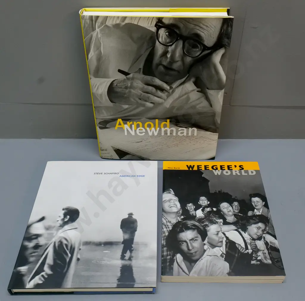 3 photo books - Weegee's World 2000, Arnold Newman large size Taschen 2000 & Steve Shapiro First Ed. 2000 Image 1++