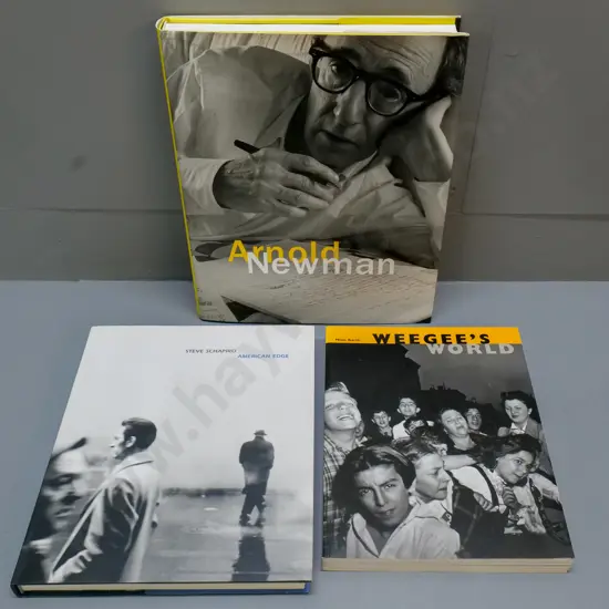 3 photo books - Weegee's World 2000, Arnold Newman large size Taschen 2000 & Steve Shapiro First Ed. 2000