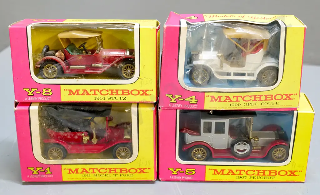 4 boxed Matchbox Models of Yesteryear die cast vintage cars Image 1++