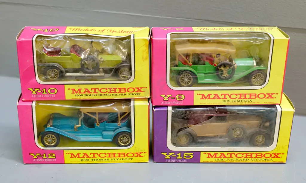 4 boxed Matchbox Models of Yesteryear die cast vintage cars Image 1++