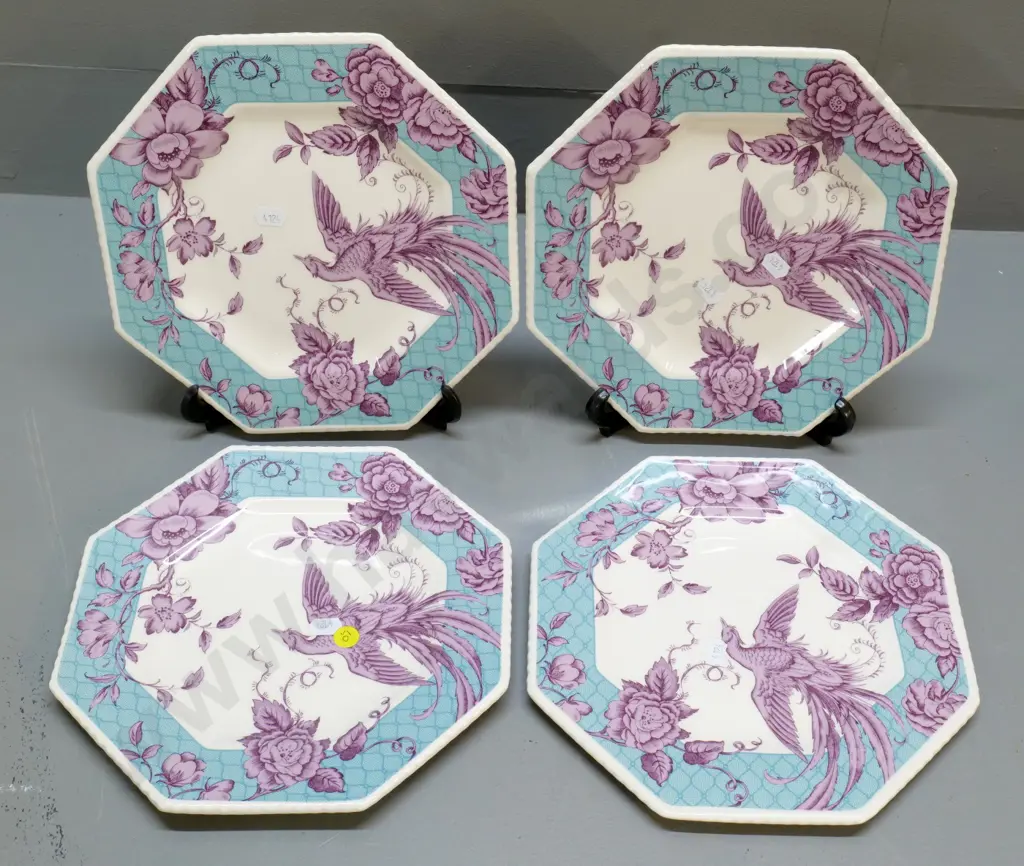 4 Spode "Kingsley" pattern octagonal plates 240 x 240 Image 1++