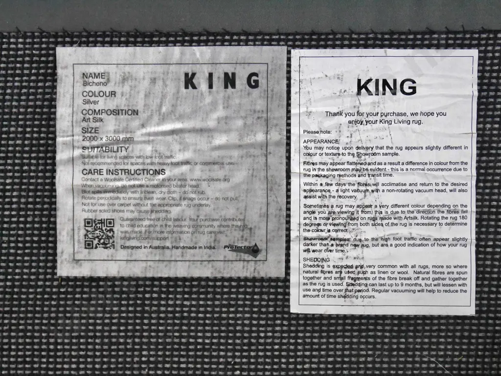 King Indian 'art silk' Bicheno floor rug L3000 W2000 Image 1++