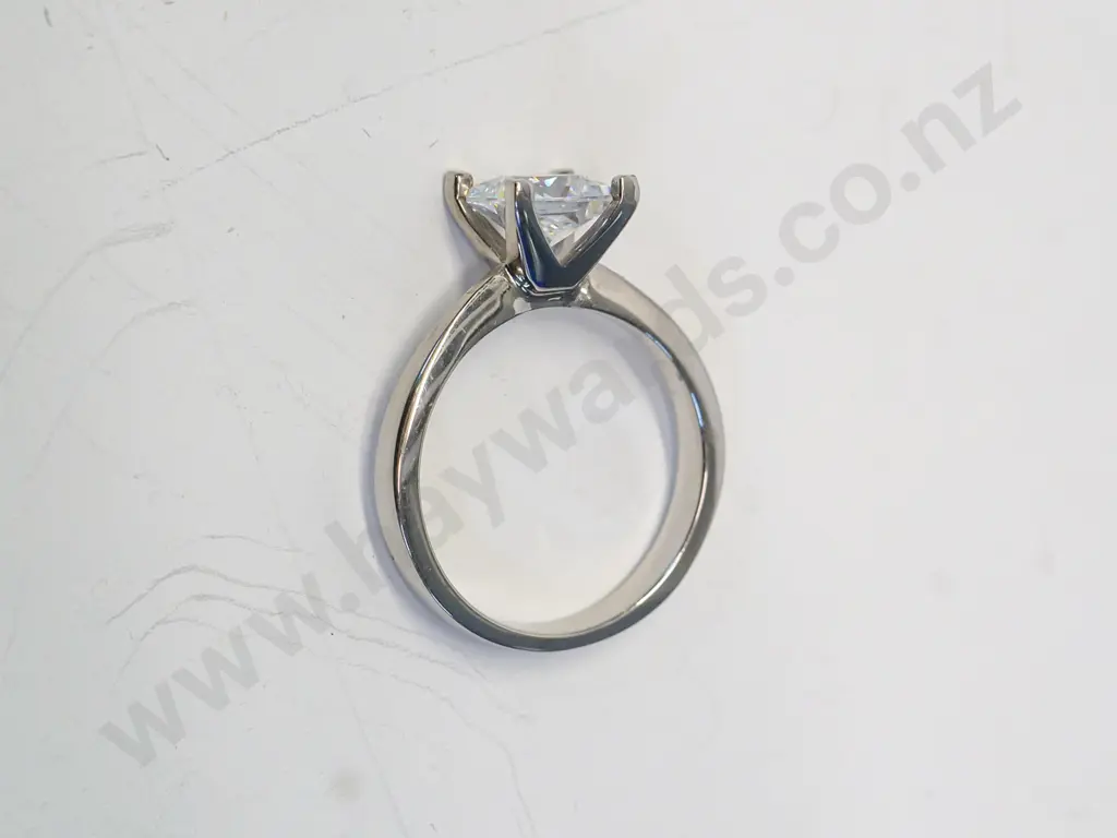 silver cz dress ring stamped 925 Image 1++